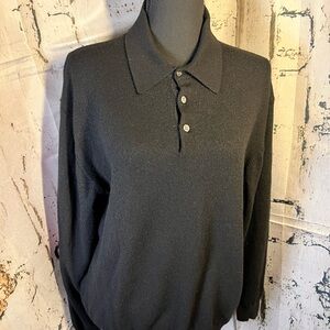 Pronto Uomo Extra Fine Merino‎ Wool Sweater in Black